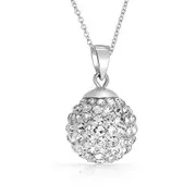 Solid 925 Sterling Silver Shamballa Pendant