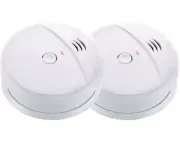 FirePro 9v Photoelectric Emergency Fire Detector Smoke Safety Alarm 2pk White