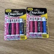 2 Packs Chapstick Lip Balm 4 Pack 3 Classic Cherry 1 Original Moisturizer .15 Oz