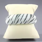 Kevin O'Grady Zebra Print Glass Cuff 21mm Bracelet