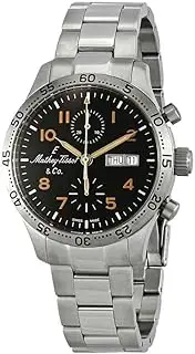[Mathey-Tissot] Type 21 Chrono Automatic Chronograph Black Dial Men's Watch H1821CHATNO, Silver-tone, Chronograph