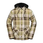 [Volcom] Men's Field Insulated Flannel Hooded Snowboard Shirt Jacket