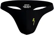 [Generic] Men's Underpant Modal Solid Color Breathable Thong Comfortable Soft Thong Pouch Thin Bikini Briefs Underwear