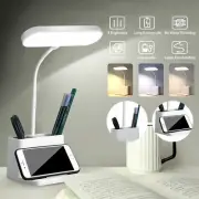 Dimmable LED Desk Lamp Table Beside Reading Light Touch Control USB Rechargeable
