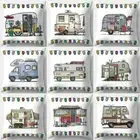 Decorative Cushion Camper van Pillowcase Polyester Cushion Cover Throw Pillow