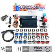 2 Players Pandora Box EX 10000 PCB Board Arcade DIY Kit Chrome Plated Button