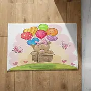 EHOMERY Non Slip Shower Mat Custom Cartoon Custom Entrance Mat for Children Hygienic Bath Mat Natural Entrance Mat 40 x 60cm,