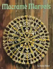 Rare Vtg 70s Macrame Marvels Book Starburst Sunburst Round Wall Hanging Pattern