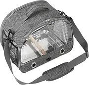 Small Bird Travel Carrier,Parakeet Carrier Backpack - Breathable Animal Outside Travel Cage, Pet Accessories for Vet Visit Shopping and Outdoor Adventure