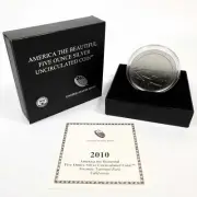 2010-P 5 oz Burnished ATB Yosemite Silver Coin (Box + CoA)