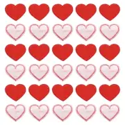Heart Shaped Iron on Embroidered Patches Appliques Red 4x3.5cm