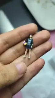 Diorama Scene Props Resin 1/64 Basketball Sport Girl Figure Painted Scene Toys