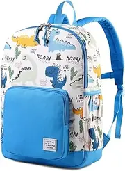 Dinosaur Kids Backpack, VASCHY Lightweight Water Resistant Preschool Toddler Backpack for Boys and Girls School Kindergarten Daycare Bule