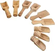 Ciieeo Shop Essential: 9-Piece Wooden Salt Spoons Set Teaspoon Scoops for Condiments Spices Sugar