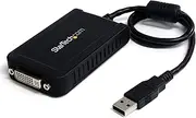 StarTech.com USB to DVI External Video Card Multi Monitor Adapter with 1920x1200 Graphics Cards USB2DVIE3 (Black)
