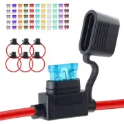 6 Pack Inline Fuse Holder 12V Upgraded 12 AWG Waterproof Fuse Holder with 66 ...