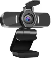 Computer Camera with Microphone, 1080P Webcam with Webcam Cover Compatible wi...