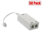 50x ADSL ADSL2 DSL Modem Telephone Phone Fax InLine Splitter Filter Network RJ11