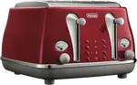 DeLonghi Icona Capitals 4 Slice Toaster Tokyo Red