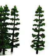 Green Fir Tree Cake Topper Or Train Railroad Scenery Set Of 5 3-1/2" Tall
