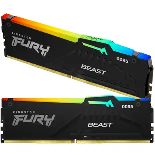 金士頓 KF560C36BBEAK2-64 RGB DDR5 6000 32Gx2 FURY Beast獸獵者【每家比】