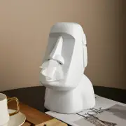 GGP White Creative Moai Tissue Holder Fun And Unique Decorative Dispenser