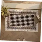 Washable 2x3 Checkered Rug Bathroom Rugs, Black Brown Trellis Non Slip Door