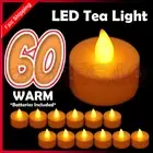 60X LED Tea Light Tealight Candle Flameless Wedding Decoration Battery Included