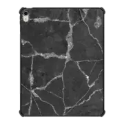iPad Air 13-inch (M2/M3) iPad Impact Case Abstract black white gray silver glitter stylish marble