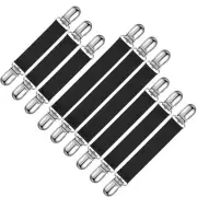12 Pcs Adjustable Boot Straps Pant Stirrups Clips for Motorcycle Biker Jeans