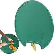 Double-Sided Chopping Board, Kitchen Cutting Board, Food-Grade PE Material, Non-Slip Design with Stand-Up Feature, Reversible for Meat Vegetables, Large Size Gray, Cooking