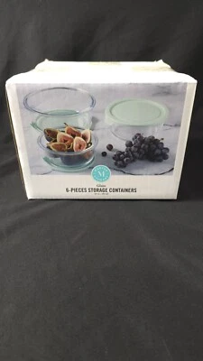 Martha Stewart 6 - Piece Glass Storage Containers with lids