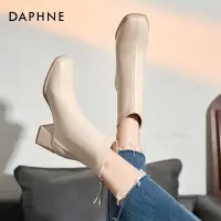 在飛比找蝦皮購物優惠-瑞軒馬丁靴达芙妮(DAPHNE)短靴女马丁靴女春秋单靴202