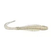 Berkley PowerBait Curly Bones Fishing Soft Bait, 3", White Ice