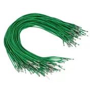 100 Pcs 13 Inch Elastic Barbed Cord 2 mm Loop Stretch Round String Green