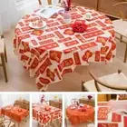 PEVA Tablecloth Thickened Red Festive Table Cloth Table