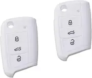 Pcs Silicone Key Case Cover Car Key Holder for Series White Sturdy Heat Non-toxic Easy to Install