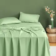 Natural Home 400TC Bamboo Sateen Sheet Set Sage - Single Bed