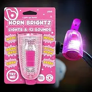 Brightz HornBrightz Light Up LED Bike Horn Light - 12 Unique Sound Effects - Bike Bell, Ring, Police Siren, Fire Engine, Trucker Horn, Backup Beep, Motorcycle, Magic Wand, Cat, Dog, Cow, Horse