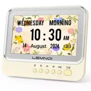 2025 New 7 Inch Dementia Clock,Digital Calendar Clock with Day and Date,Alzhe...