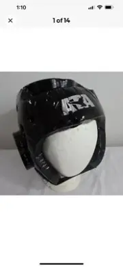 ATA Century Sparring Padded Headgear Helmet Size Child's Xl. Black