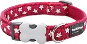 Red Dingo Dog Collar, Star Red, 15mm Small