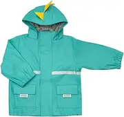 Silly Billyz Dino Hood Waterproof Jacket, Small, Aqua