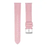 Leather Watch Band 20mm Width with Spring Bar for Most Smart Watches, Pink