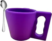 Ice Cream Pint Holder, Reusable 3D Printed Ice Cream Pints Cozy with Spoon Antifreeze Handle Leak Proof Insulated Popsicle Sleeve for Yogurt and Frozen Desserts(Purple)