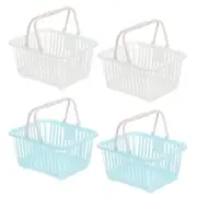 4PCS Mini Shopping Baskets with Handles Small Tiny Baskets, Blue Yellow
