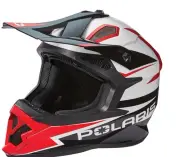 Polaris Tenacity 4.0 Open Face Snowmobile Helmet Red/White Small 286156109
