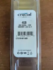 Crucial 4GB DDR3L 1600MHz SODIMM PC3L-12800 1.35V Laptop Memory CT51264BF160B