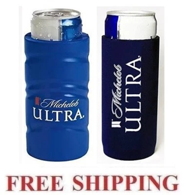 MICHELOB ULTRA 1 SLIM CAN FOAM COOLER & 1 KOOZIE COOLIE HUGGIE BUD GOLF NEW