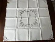 Vintage Linen Belgium Needle Lace Luncheon Tablecloth Rene Foiret Brussels